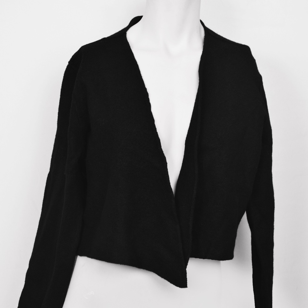 Alfani 100% Wool Black Bolero Jacket (L)